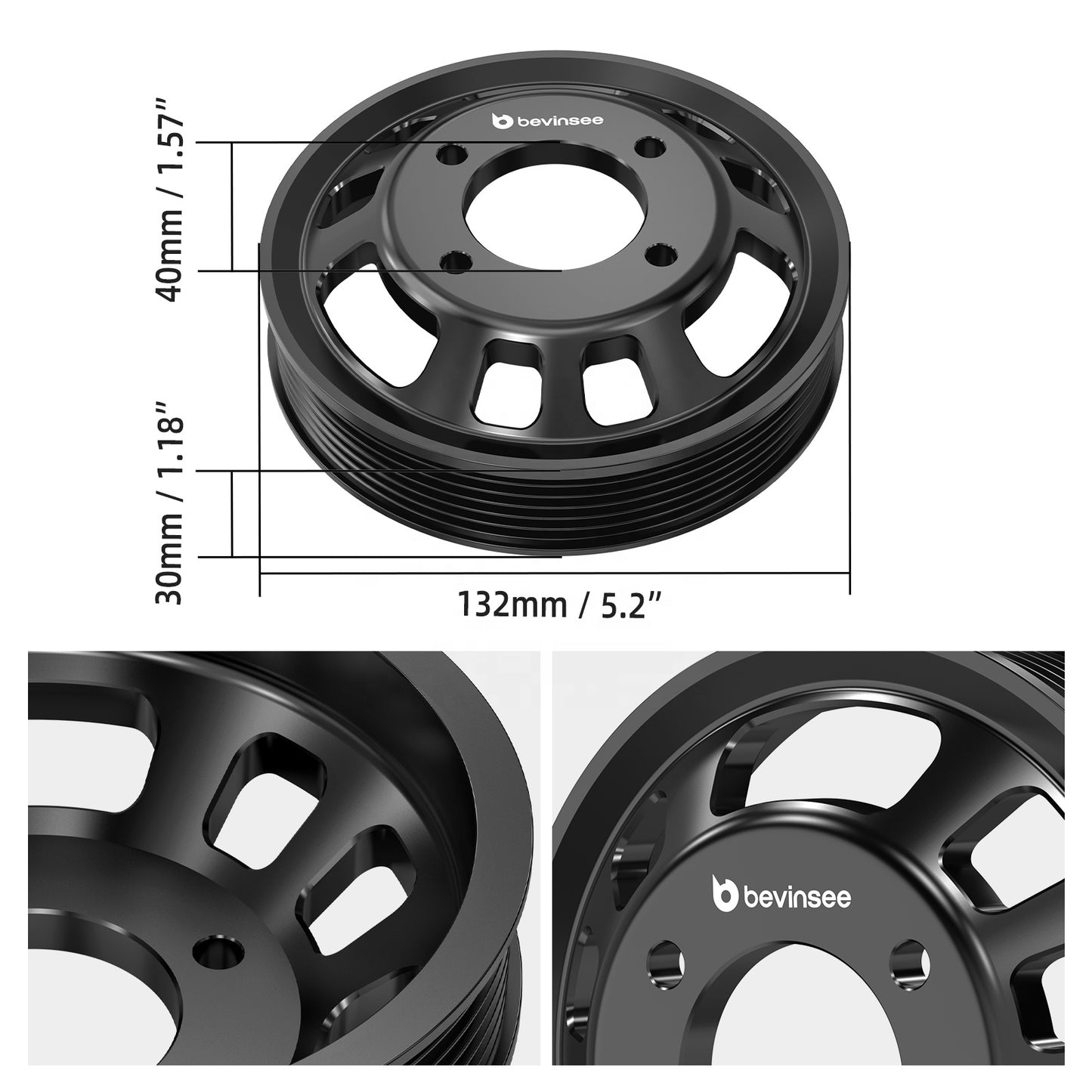 Aluminum Water Pump Pulley For BMW E36 E34 E39 Z3 M50 M52